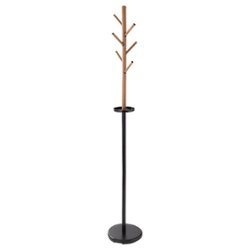 Honey-Can-Do - Freestanding Coat Rack with Tree Design and Accessory Tray - Black - Front_Zoom