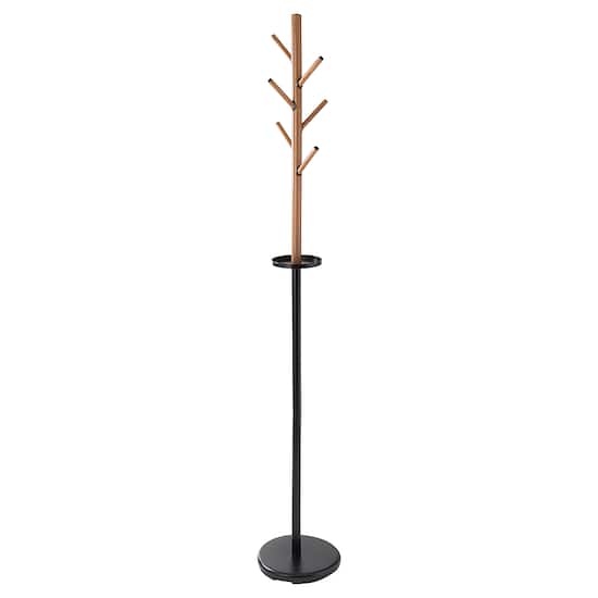 Honey Can Do Freestanding Coat Rack with Tree Design and Accessory Tray Black GAR 09528 Best Buy