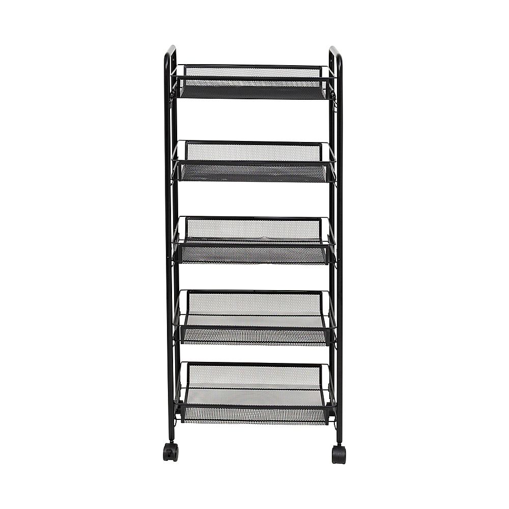 Honey-Can-Do Collapsible 3-Tier Metal Shelf on Wheels Black SHF-09577 -  Best Buy