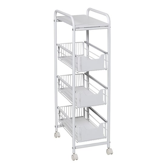 Best Buy: Honey-Can-Do 6-Bin Rolling Storage or Craft Cart Gray/White  CRT-09608