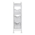Alt View Zoom 11. Honey-Can-Do - 4-Tier Slim Rolling Cart with Drawers - White.