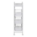 Alt View Zoom 12. Honey-Can-Do - 4-Tier Slim Rolling Cart with Drawers - White.