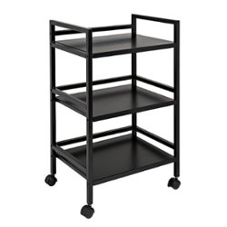 Honey-Can-Do - Metal Rolling Cart - Black - Angle_Zoom