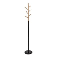 Honey-Can-Do - Modern Freestanding Coat Tree Stand with Round Base - Black - Front_Zoom