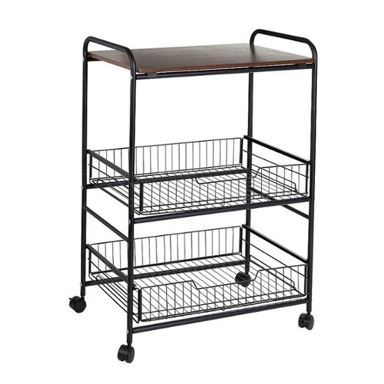 Honey-Can-Do Collapsible 3-Tier Metal Shelf on Wheels  - Best Buy