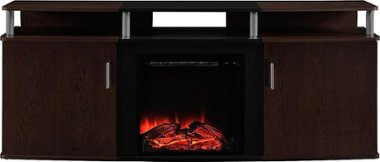 Ameriwood Home - Carson Electric Fireplace TV Console - Cherry - Front_Zoom