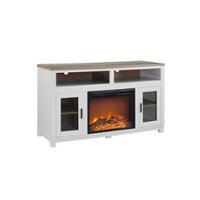 Ameriwood Home - Carver Electric Fireplace TV Stand - White - Front_Zoom