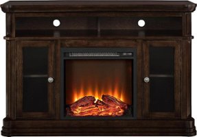 Ameriwood Home - Brooklyn Electric Fireplace TV Console - Espresso - Front_Zoom