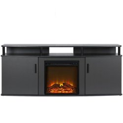 Ameriwood Home - Carson Electric Fireplace TV Console - Gray - Front_Zoom