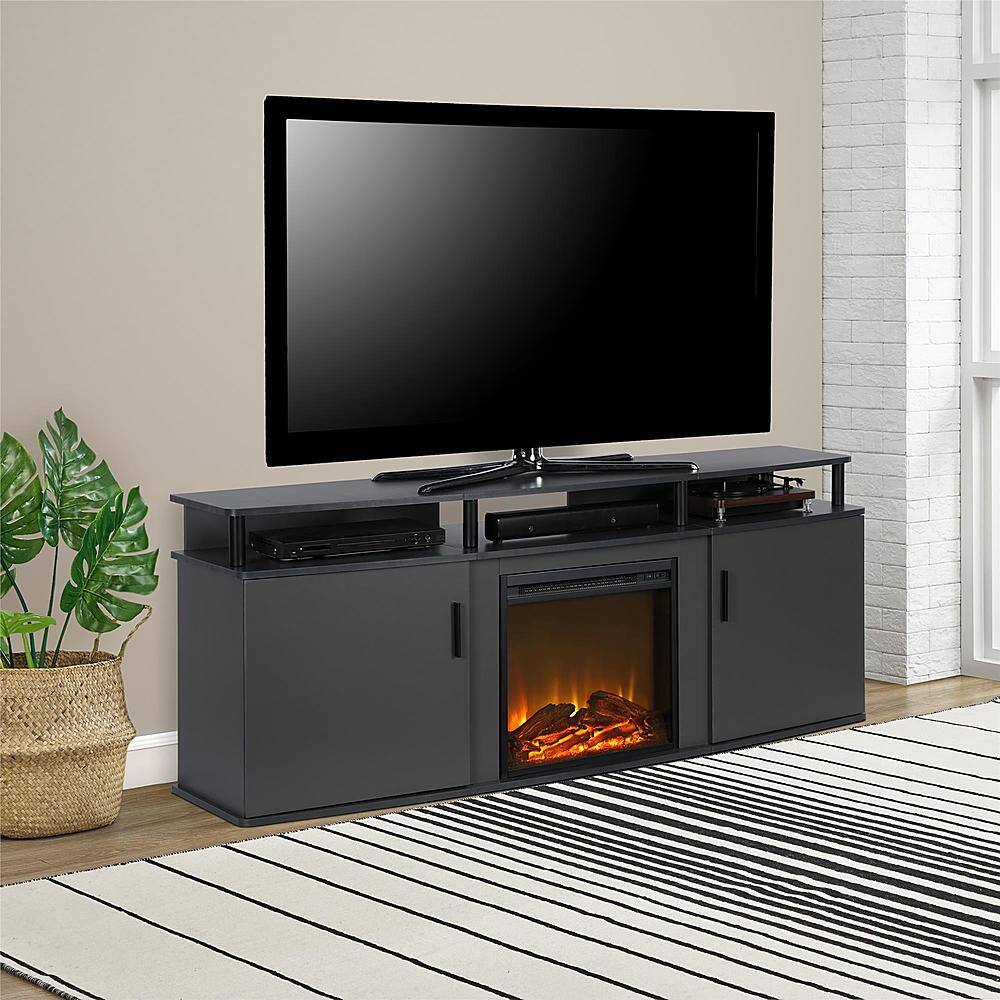 Best Buy Ameriwood Home Carson Electric Fireplace TV Console Gray