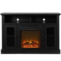Ameriwood Home - Chicago Electric Fireplace TV Console - Black Oak - Front_Zoom