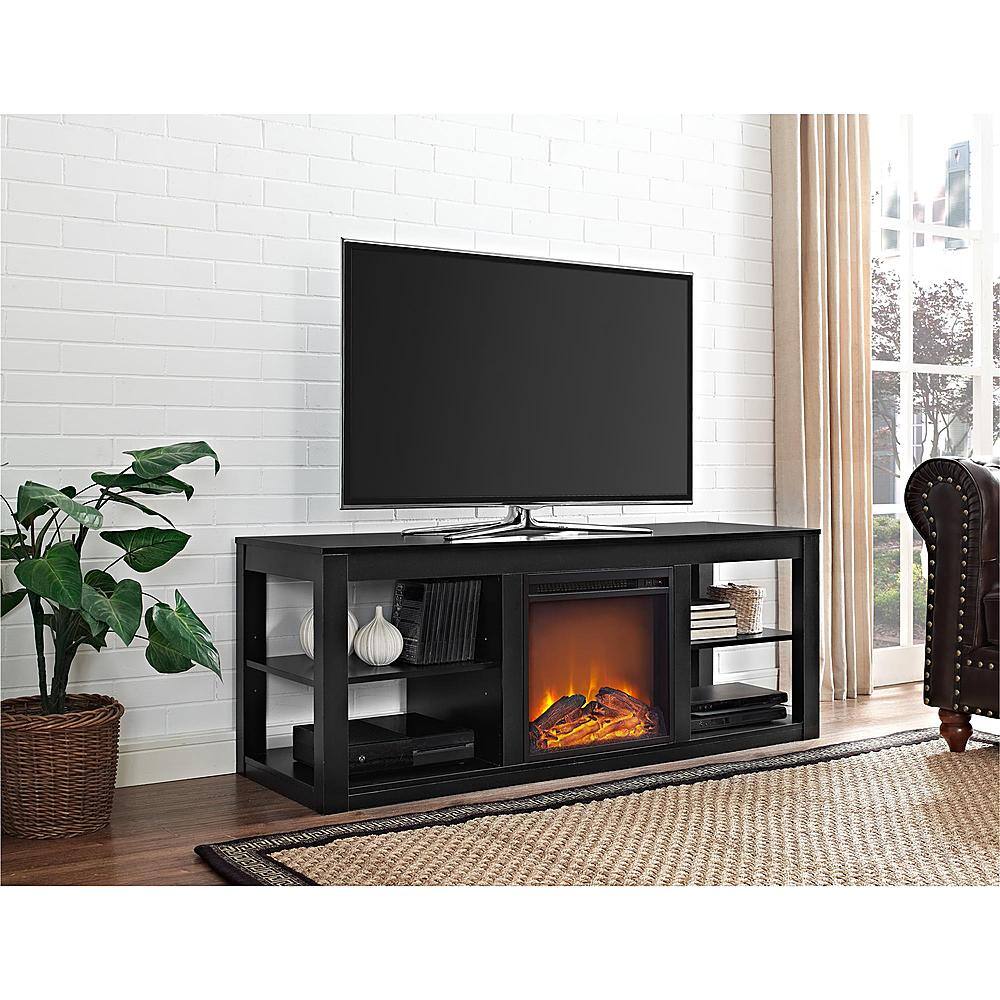 Best Buy Ameriwood Home Parsons Electric Fireplace TV Stand Black