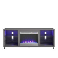 Ameriwood Home - Lumina Deluxe Fireplace TV Stand (70”) - Graphite - Front_Zoom