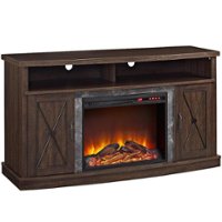 Ameriwood Home - Barrow Creek Electric Fireplace TV Stand - Espresso - Front_Zoom
