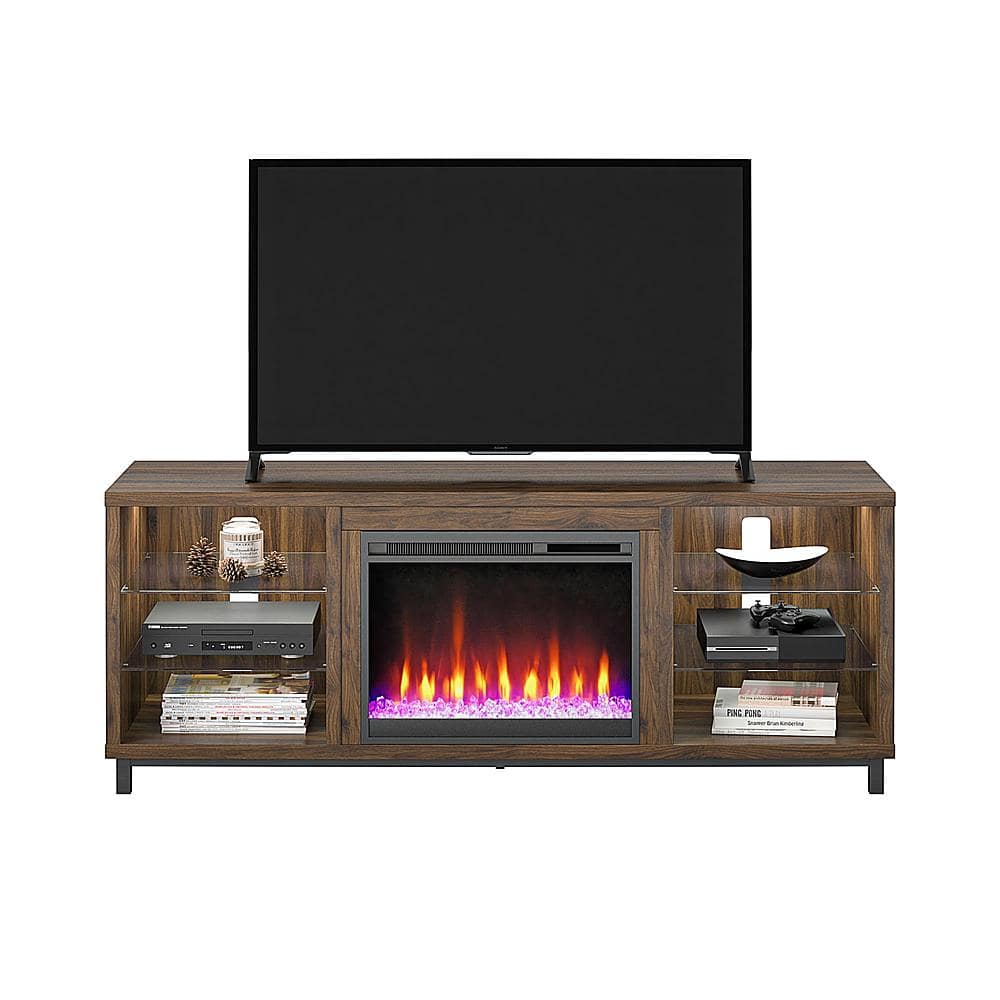 Best Buy Ameriwood Home Lumina Deluxe Fireplace TV Stand (70