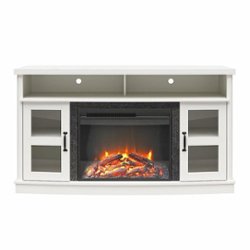 Ameriwood Home - Barrow Creek Fireplace Console - White - Front_Zoom