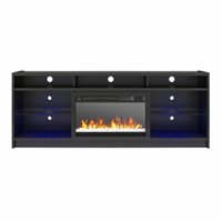 Ameriwood Home - Luna Fireplace TV Stand for TVs up to 65" - Black Oak - Front_Zoom