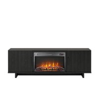 Ameriwood Home - Southlander Fireplace TV Stand (60") - Black Oak - Front_Zoom