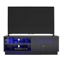 Ntense - Glitch Gaming TV Stand for TVs up to 60" - Black - Front_Zoom