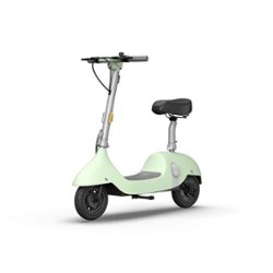 OKAI - Ceetle Pro Electric Scooter with Foldable Seat w/35 Miles Operating Range & 15.5mph Max Speed - Green - Front_Zoom
