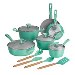 Tramontina - 14PC Cold Forged Cookware Set - Teal - Angle_Zoom