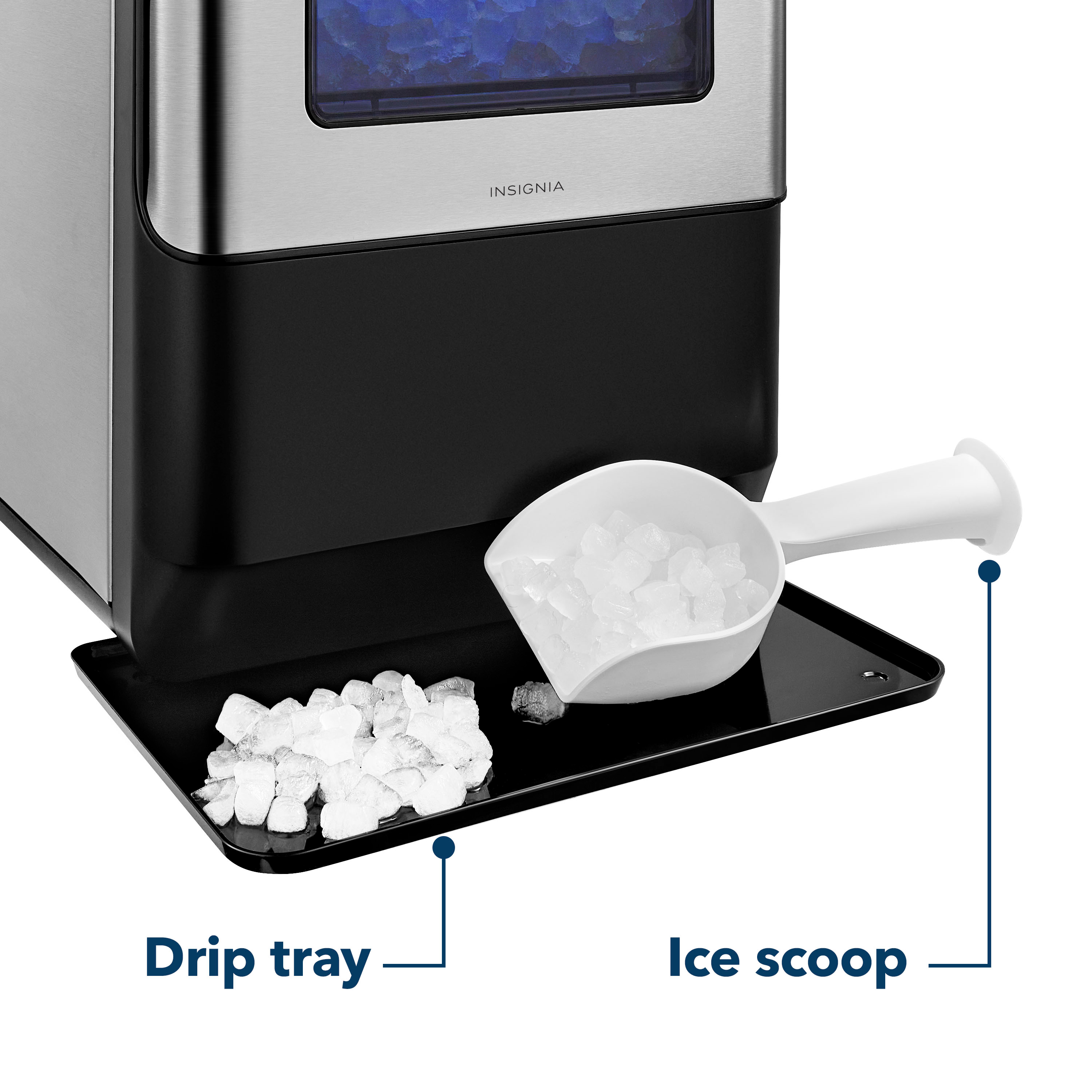 Insignia™ – 44 Lb. Portable Nugget Icemaker with Auto Shut-Off