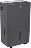 GE - 50-Pint Energy Star Portable Dehumidifier with Smart Dry for Wet Spaces - Grey - Front_Zoom