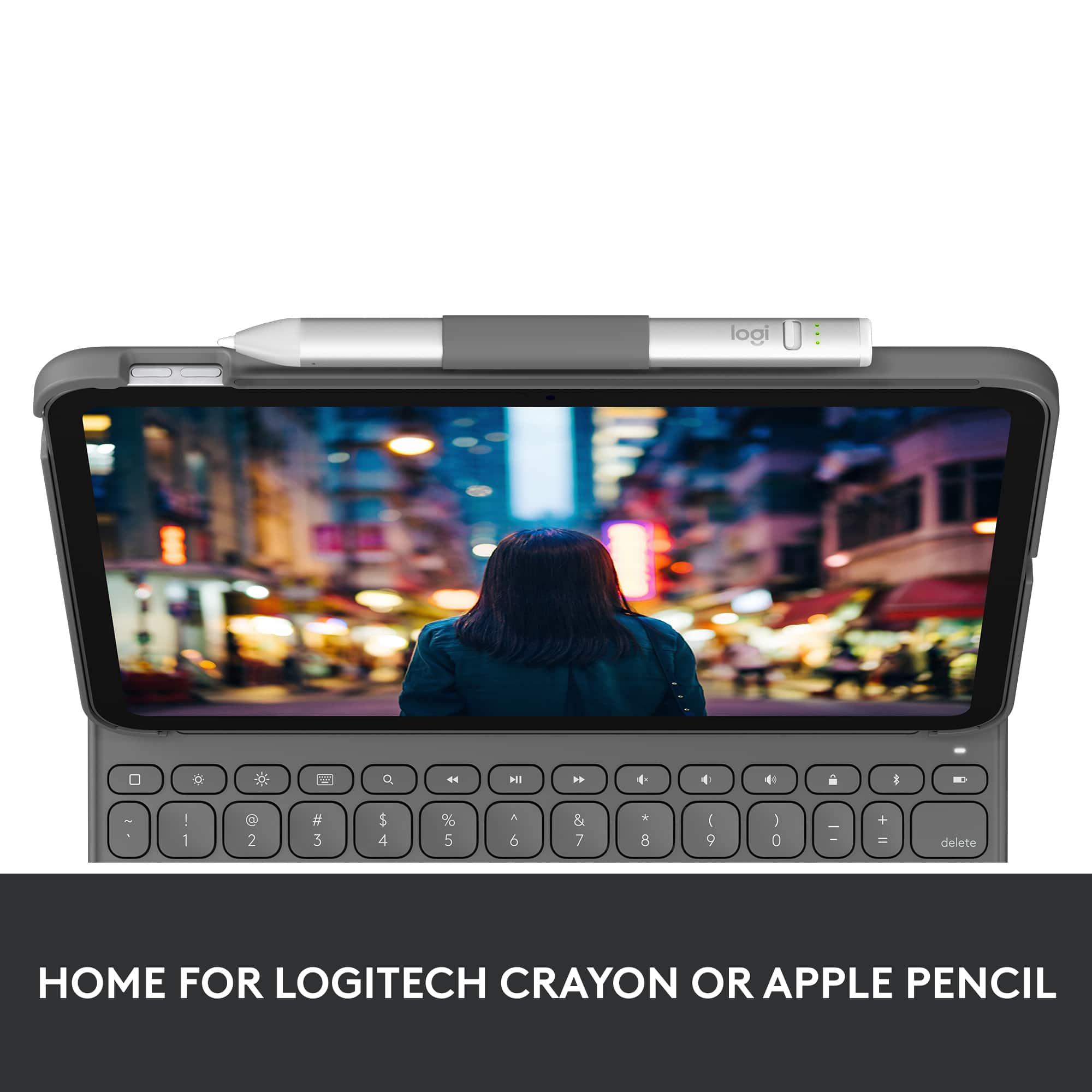 Home for Logitech Crayon or Apple Pencil.