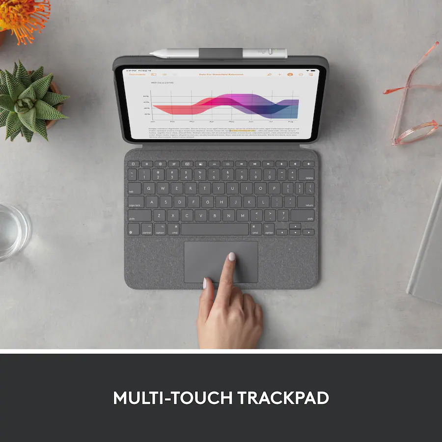 Usb Trackpad Logitech Logitech Combo Touch Keyboard and Trackpad Case for Apple iPad Latest ...