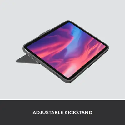 Logitech - Combo Touch Keyboard and Trackpad Case for Apple iPad (10th Gen) with Detachable Backlit Keyboard - Oxford Gray