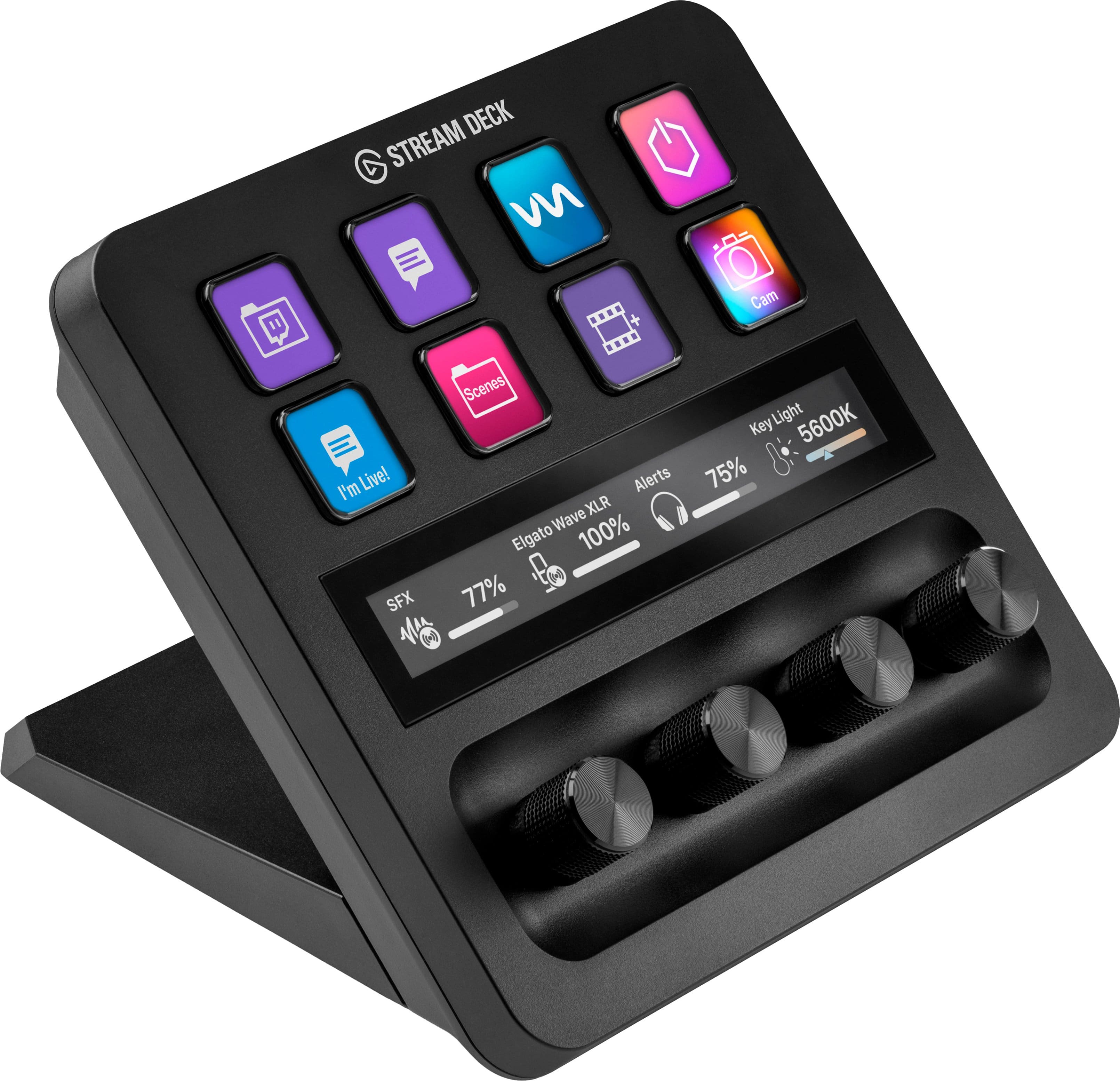 Elgato Stream Deck + Studio Controller with customizable touch strip and  dials Black 10GBD9901 - Best Buy