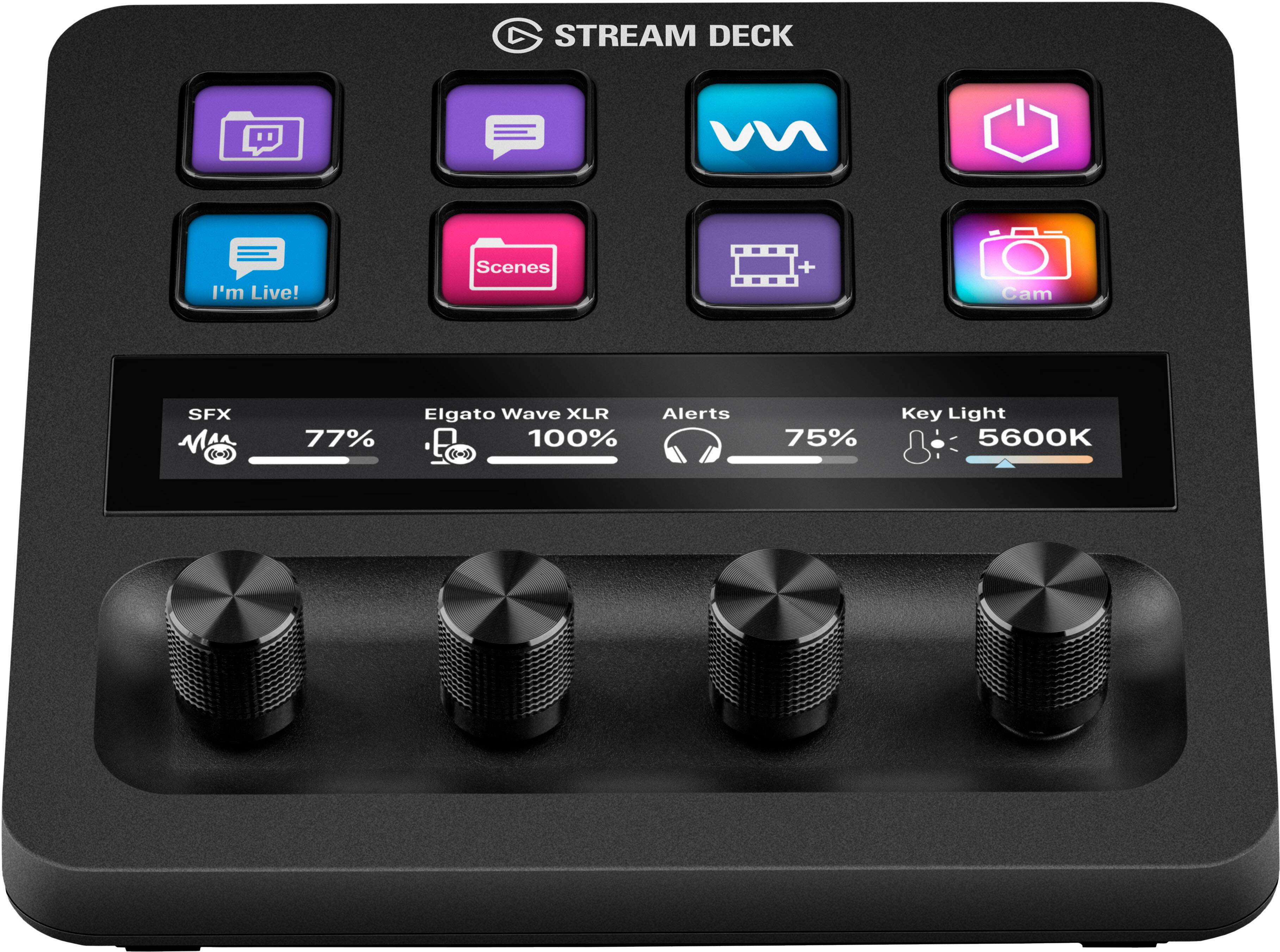 Alt View 13. Elgato - Stream Deck + Studio Controller with customizable touch strip and dials - Black.