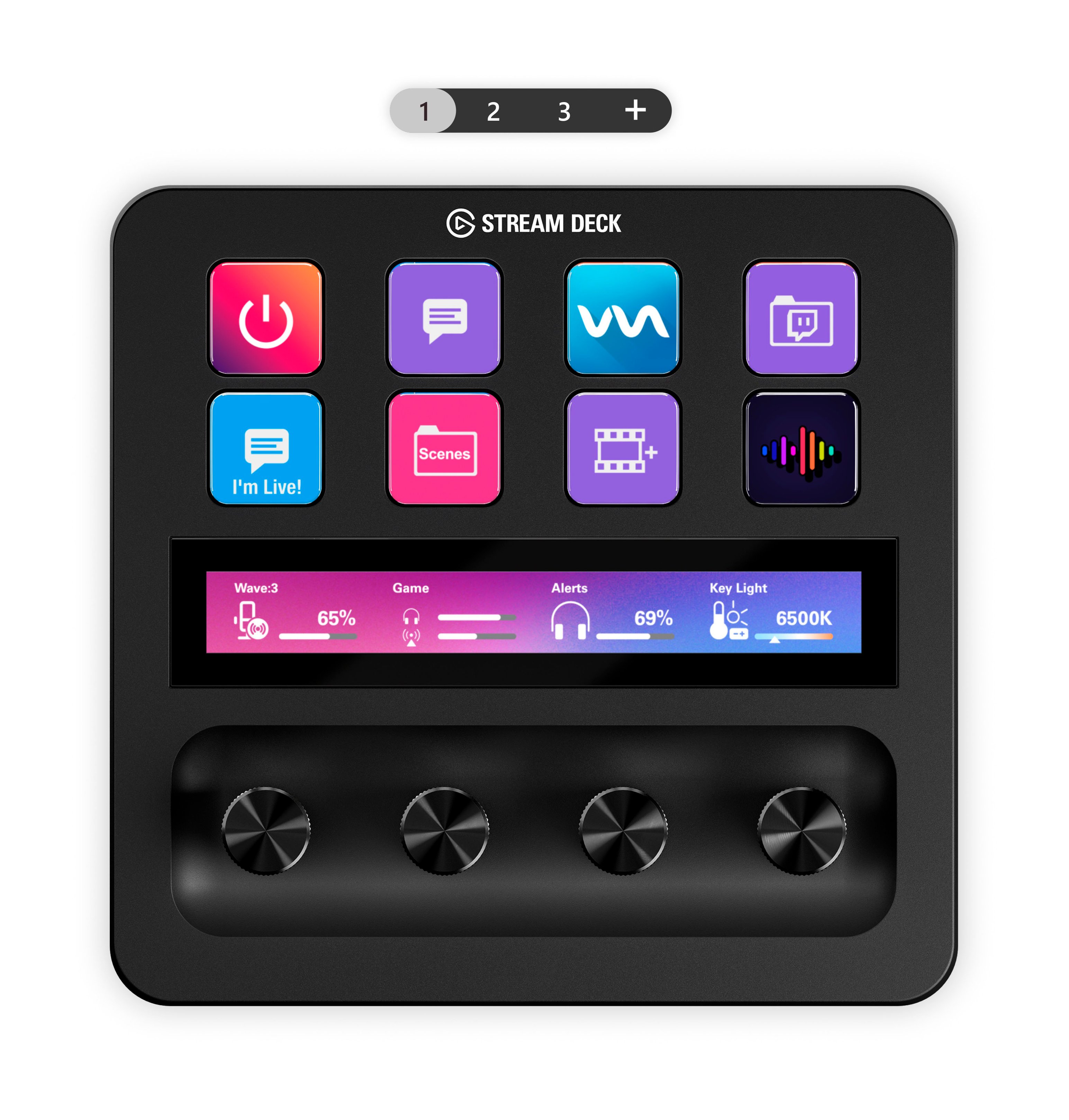 Elgato Stream Deck + Studio Controller with customizable touch strip and  dials Black 10GBD9901 - Best Buy