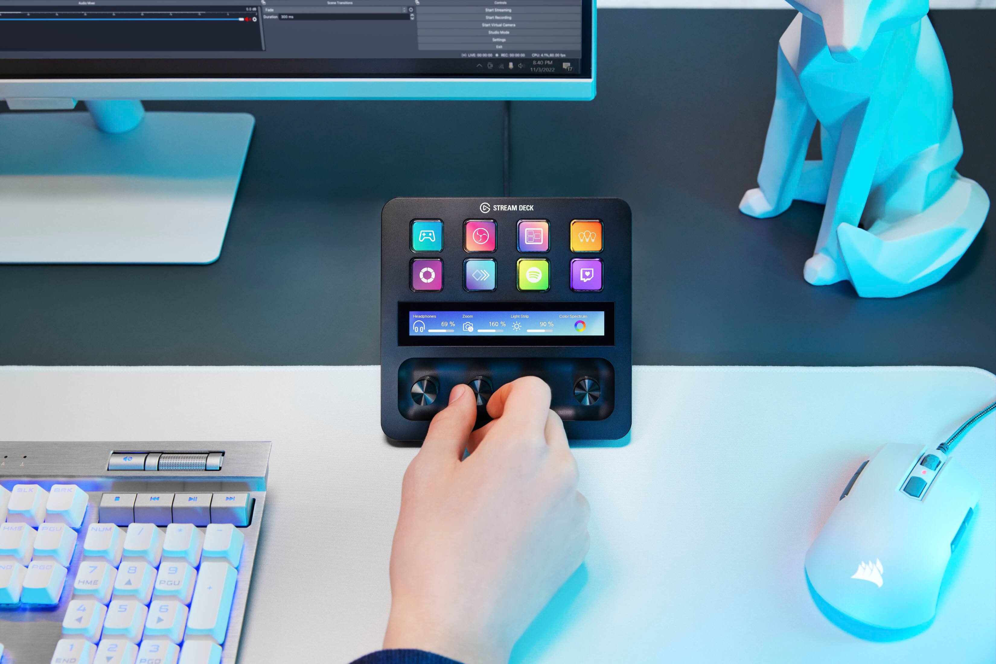 Alt View 22. Elgato - Stream Deck + Studio Controller with customizable touch strip and dials - Black.