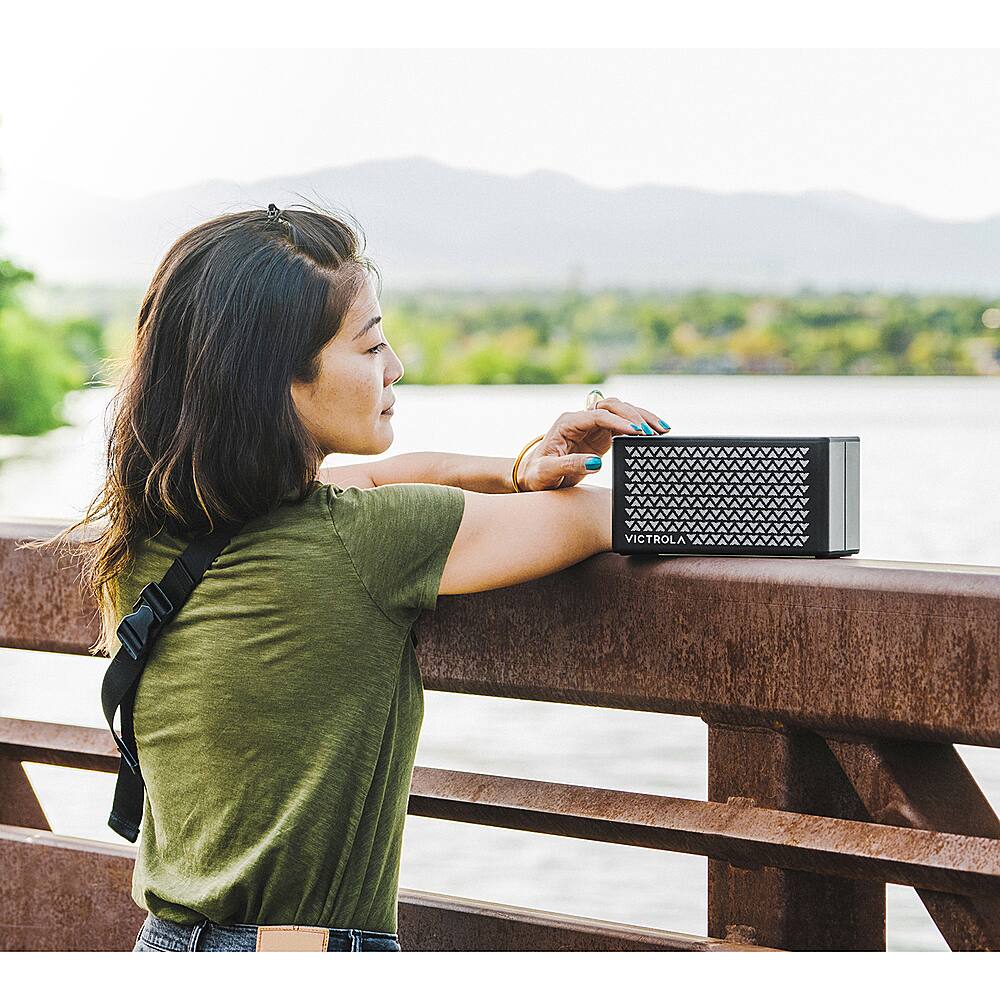 Alt View 16. Victrola - Music Edition 2 Tabletop Bluetooth Speaker - Black.