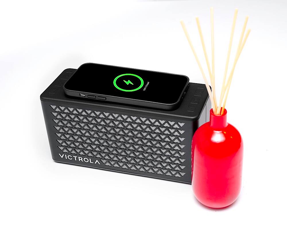 Alt View 17. Victrola - Music Edition 2 Tabletop Bluetooth Speaker - Black.