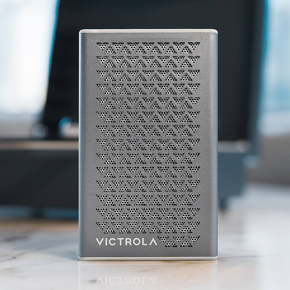 Alt View 15. Victrola - Music Edition 1 Portable Bluetooth Speaker - Silver.