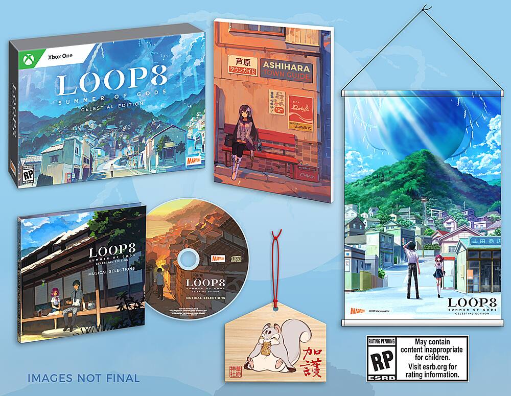 Xbox One LOOP8 OF GODS SUMMER EDITION  0 CELESTIAL MARIE RP  ASHIHARA  TOWN GUIDE :   ut. 2EA OQU LOOP8 F OO SUNMEE EM EDITION CELESTIAL MUSICAL SELECTIONS MARCH SE LOOP8 ...... .- ........ O..... MUSICAL SELECTIONS MANA nm LOOP8 LUNmER UF .... ELESTIAL gITION IMAGES NOT FINAL 62   RATING PENDING May contain content inappropriate for children. RP Visit esrb.org for rating information. ESRB