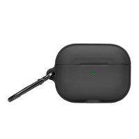Insignia™ - Silicone Case for Apple AirPods Pro (2nd generation) (USB-C and Lightning) - Black - Front_Zoom