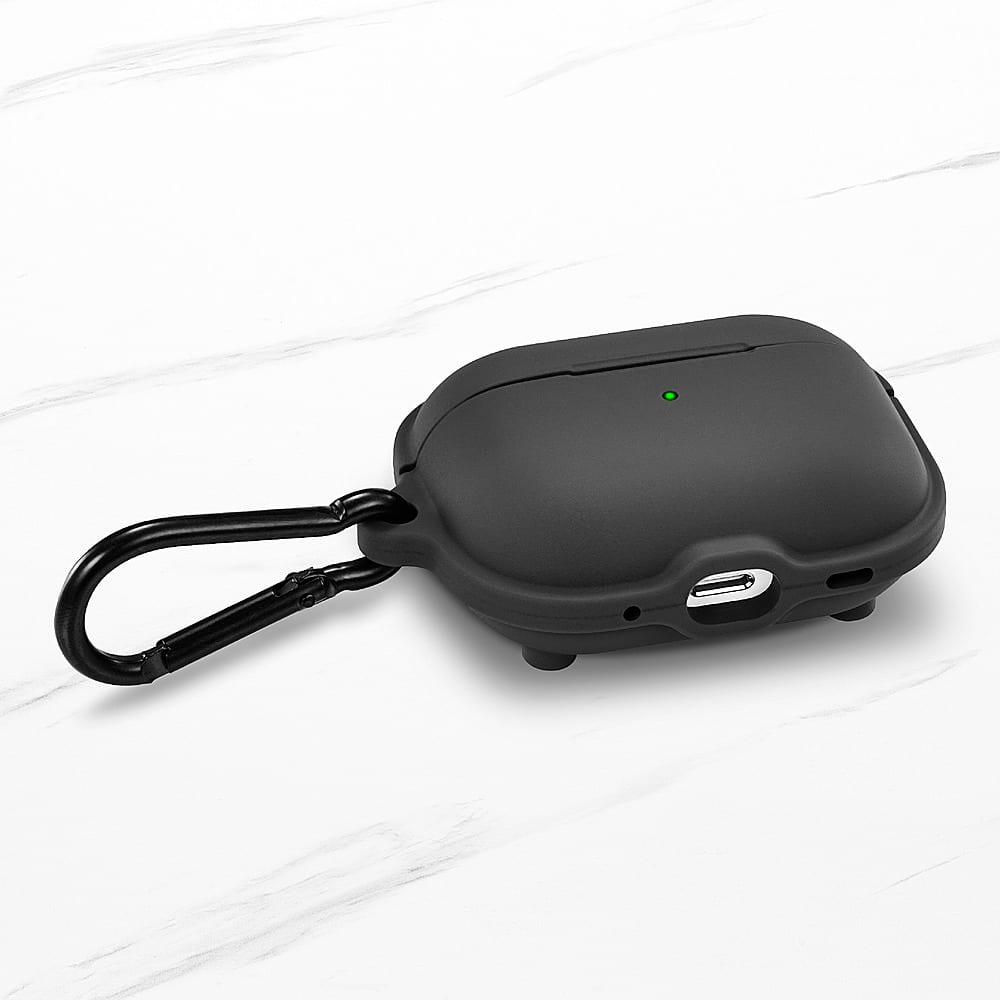 Alt View 17. Insignia™ - Silicone Case for Apple AirPods Pro (2nd generation) (USB-C and Lightning) - Black.
