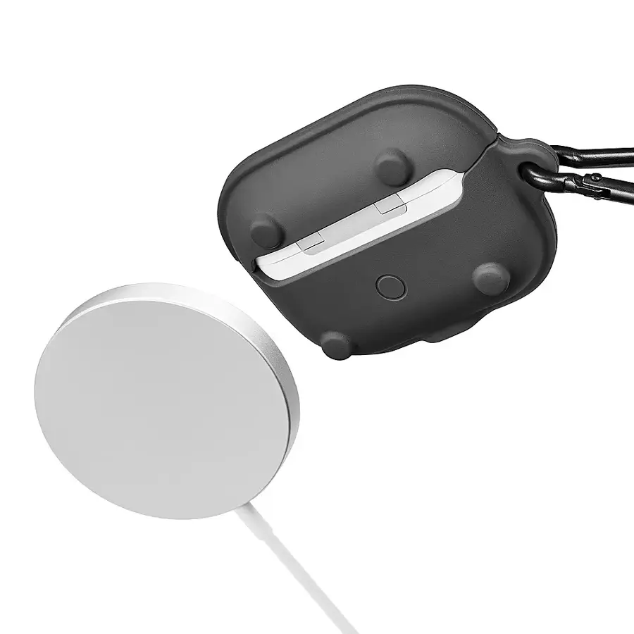 Alt View 20. Insignia™ - Silicone Case for Apple AirPods Pro (2nd generation) (USB-C and Lightning) - Black.