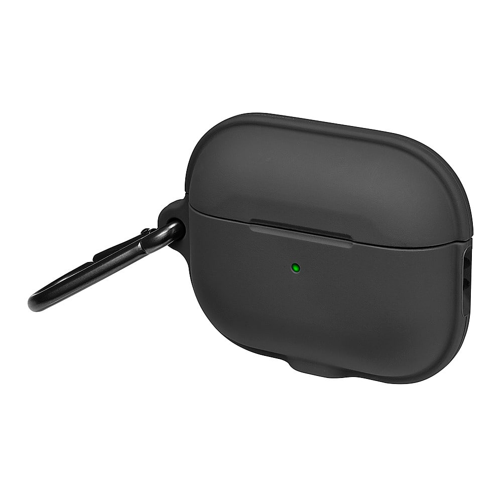 Left. Insignia™ - Silicone Case for Apple AirPods Pro (2nd generation) (USB-C and Lightning) - Black.