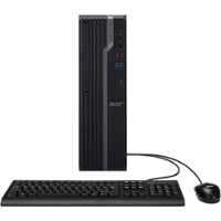 Acer - Veriton X4680G Desktop Computer - Intel i7-11700 - NVIDIA GeForce GT 720 Up to 2 GB - 8 GB Memory - 256 GB SSD - Black - Front_Zoom