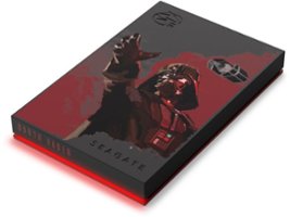 Seagate - Darth Vader SE FireCuda 2TB External USB 3.2 Gen 1 Hard Drive with Red LED Lighting - Front_Zoom