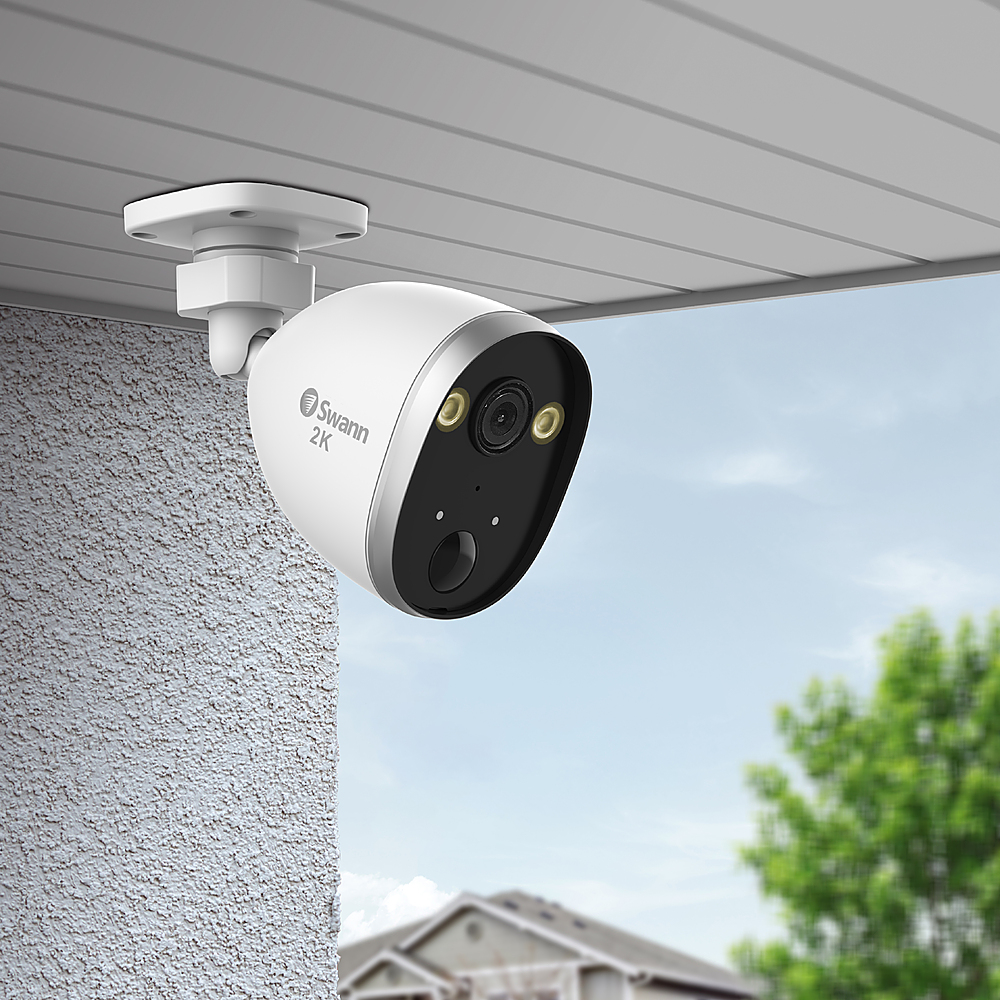 Left View: Swann - Outdoor Wired 2K Security Camera