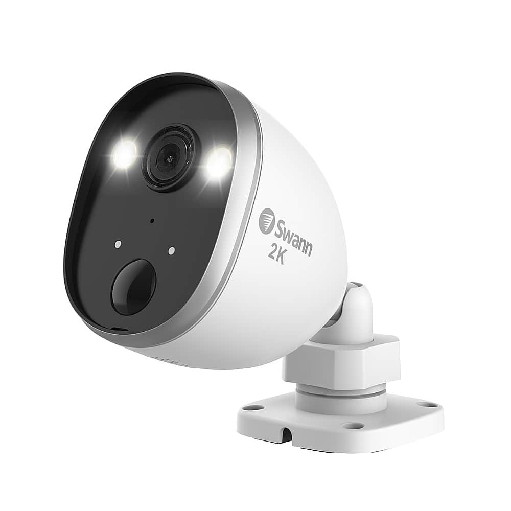 Best Buy: Swann Outdoor Wired 2K Security Camera Black/White SWIFI ...