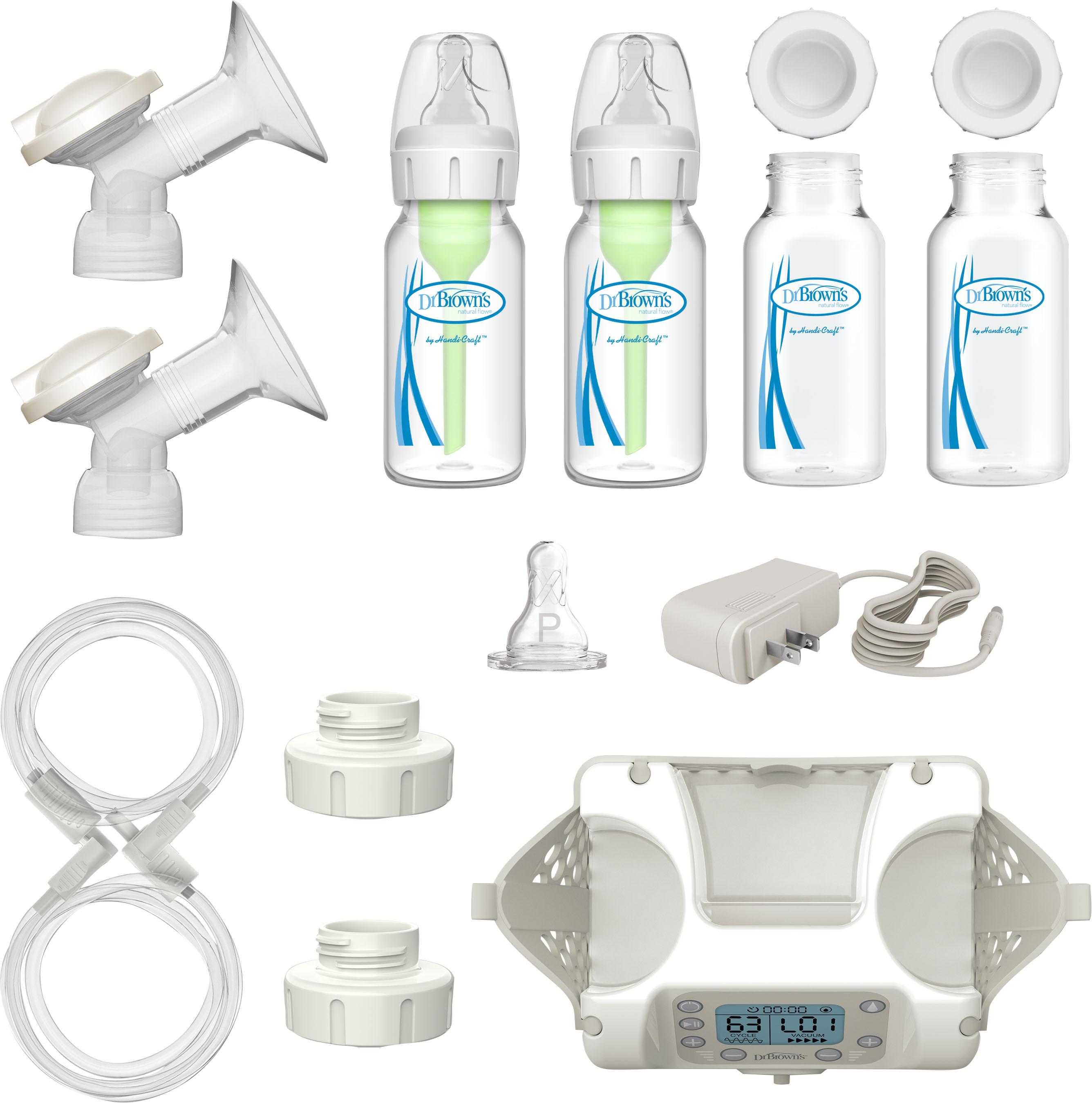 Dr. Brown's Silicone One Piece Breast Pump - 4 piece set - New