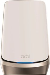 NETGEAR - Orbi 960 Series AXE11000 Quad-Band Mesh Wi-Fi 6E Satellite, 1-pack Add On Only - White - Front_Zoom