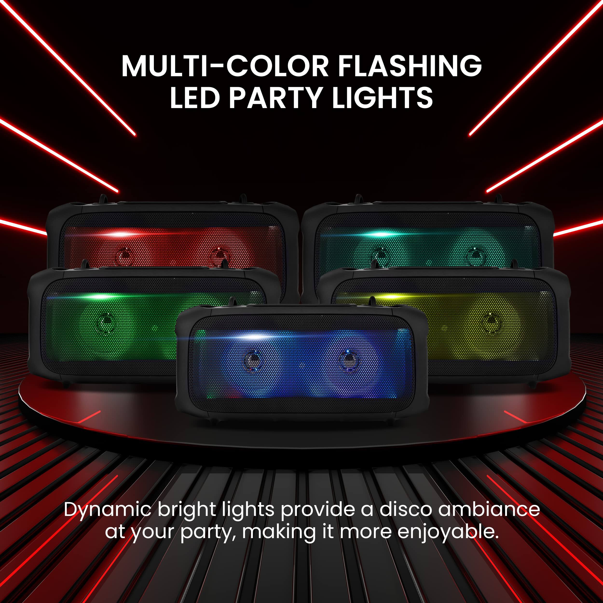 MULTI-COLOR FLASHING LED PARTY LIGHTS

Dynamic bright lights provide a disco ambiance at your party, making it more enjoyable.