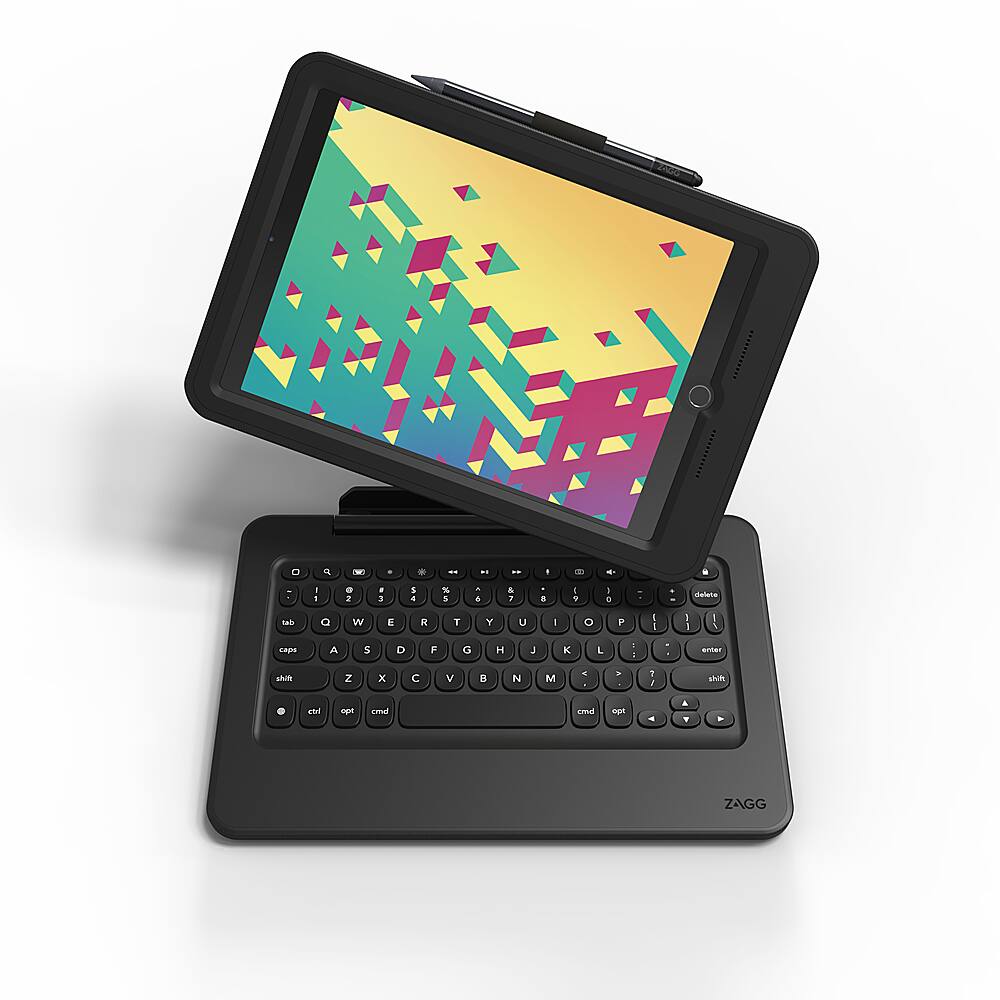 Alt View 1. ZAGG - Rugged Book Keyboard Connect & Case for Apple iPad 10.2” (7th, 8th, 9th Gen) - Black.